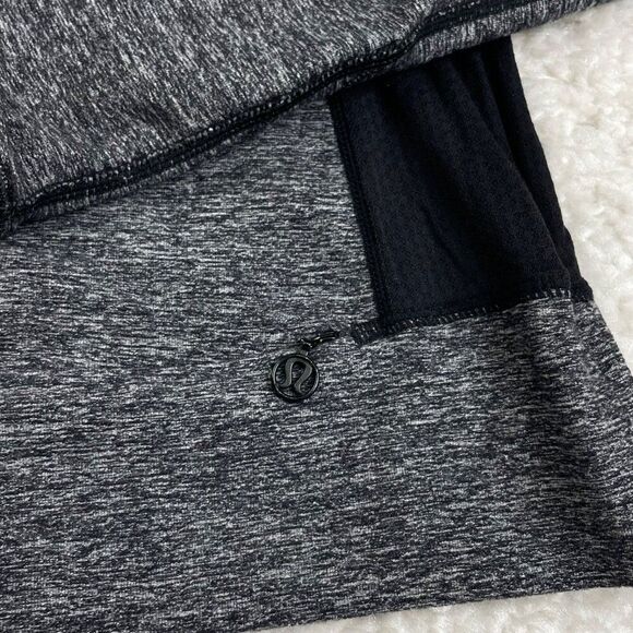 Lululemon Full Tilt Ruffle Long Sleeve Shirt Heathered Black - Picture 5 of 10
